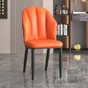 Кофейный Скандинавский металлический стул Обеденный минималистичный стул современного дизайна, тщеславие, эргономичные шезлонги для отдыха, мебель для дома Salle Manger