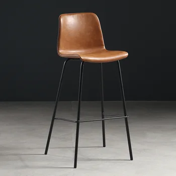 Современная и модная барная спинка, барный стул, высокий табурет из скандинавского чугуна, минималистичный барный стул