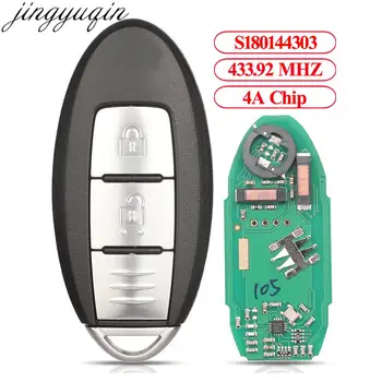 Jingyuqin 3 Кнопки Smart Remote Car Key Alarm FSK 4A Чип 433,92 МГЦ Для Nissan Murano Pathfinder 2015 2016 2017 2018 S180144303
