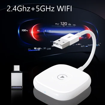 Новый Беспроводной Адаптер CarPlay Для iPhone 14 Wireless Auto Автомобильный Адаптер Wireless Carplay Dongle Plug Play 2.4/5G WiFi Bluetooth5.0
