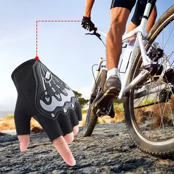 1 пара перчаток для фитнеса с полупальцами, Амортизирующее велосипедное снаряжение широкого применения, велосипедные перчатки для бега