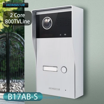 Дверной звонок HOMSECUR 800TVLine HDK Camera Station B17AB-S с поверхностным креплением для 1 семейного видеодомофона внутренней связи