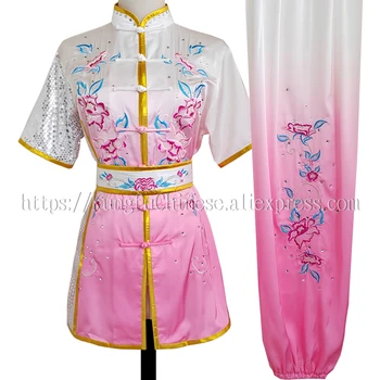 Китайская форма ушу, одежда для кунг-фу, Костюм для Боевых искусств, одежда чанцюань, наряд с вышивкой для мужчин, женщин, девочек, мальчиков, детей, взрослых