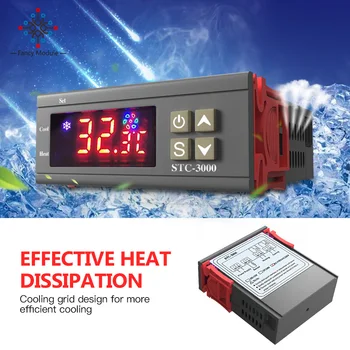 Регулятор температуры СВЕТОДИОДНЫЙ Цифровой Термостат Терморегулятор Реле Нагрева Охлаждения Для Инкубатора Морозильная Камера DC12V/24V AC110V-220V