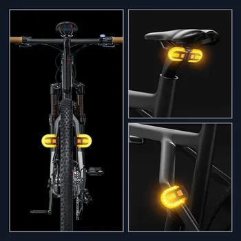 Задний фонарь велосипеда, долговечный Водонепроницаемый Указатель поворота, задний фонарь с дистанционным управлением, Подседельный штырь, осветительный аксессуар