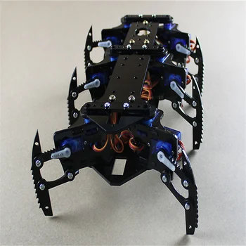 Робот-паук 12 DOF Акриловая роботизированная модель Hexapod DIY Kit RC Toy Eduaction Обучающий эксперимент Проектная платформа Remote