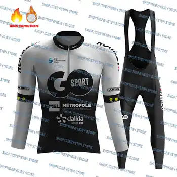 2023 Комплект велосипедной майки Go Sport, Зимняя термо-флисовая одежда для велоспорта по бездорожью, Майка для шоссейного велосипеда