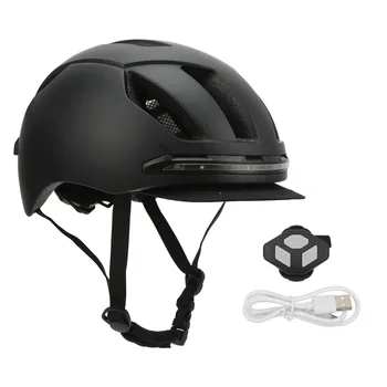 Велосипедный шлем Съемный Легкий Шлем для горного велоспорта Регулируемый Профессиональный со светодиодными передними и задними фонарями для поездок на работу