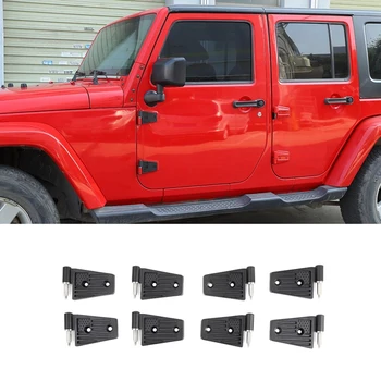 Комплект автомобильных дверных петель для Jeep Wrangler JK Unlimited Rubicon Sahara, спортивные аксессуары 2007-2017, алюминий, черный 8 шт.