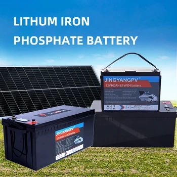 Аккумулятор LiFePO4 12V 100AH 200Ah Встроенный литий-железо-фосфатный элемент BMS на 4000 циклов для солнечной батареи для кемпинга на колесах