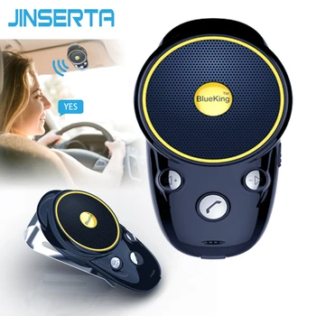 JINSERTA Bluetooth Handsfree Автомобильный Комплект Беспроводной Bluetooth Динамик Телефон MP3 Музыкальный Плеер Солнцезащитный Козырек Клип Громкая Связь Перезаряжаемая
