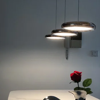 Подвесные светильники Светодиодная люстра Современный скандинавский свет, прикроватная тумбочка для спальни в роскошном ресторане, маленькая люстра для бара в скандинавском ресторане
