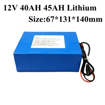 Индивидуальный Литий-ионный аккумулятор 12v 40Ah 45Ah с USB-портом и BMS для Резервного питания/скутера/power Bank/Ebike + Зарядное устройство 5A
