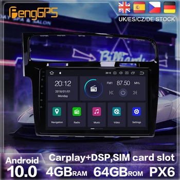 Android 10 Радио Стерео для Volkswagen Golf 7 VII 2014-2018 GPS Навигация Автомобильный DVD-плеер Мультимедийный автомагнитола Головное устройство