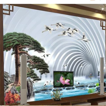 wellyu обои papel de parede para quarto Обои на заказ китайская гостиная 3D пейзаж ТВ фон настенная картина behang