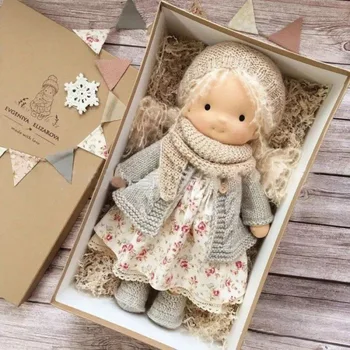 Плюшевая кукла Waldorf Ручной работы, Мягкая хлопковая кукольная коробка для переодевания, упаковка Лучший Подарок для ребенка, плюшевая ткань, игрушки для кукол Kawaii