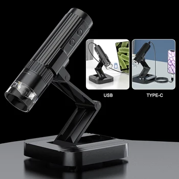 Цифровой Wifi-микроскоп с 50-1000-кратным увеличением, портативный микроскоп для пайки, 1080P Микроскопы для электроники с подставкой