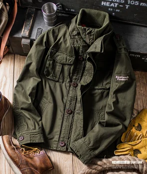 Мужская куртка M-65, свободные повязки, двойной воротник, Классическая мужская одежда в военно-тактическом стиле.