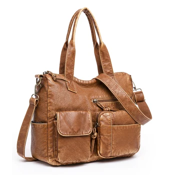 Женские сумки эксклюзивного дизайна, винтажные сумки для женщин, ретро-сумки-тоут большой емкости, модная сумка-мессенджер через плечо