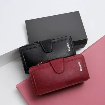 Женский кошелек с длинной пряжкой, нулевой кошелек, многоцветный держатель для карт, сумка для мобильного телефона, портативная сумка, сумка для карт