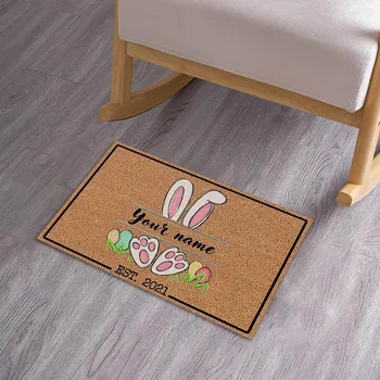 Забавный Пасхальный кролик, забавный английский дверной коврик, Противоскользящий грязный дверной коврик, начальное одеяло, очень большие коврики для гостиной