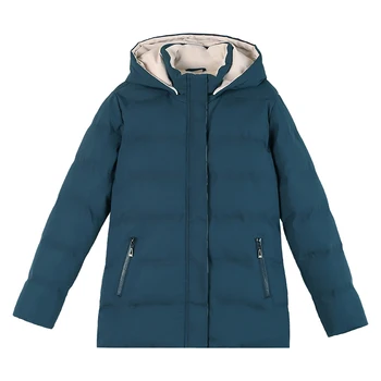 Новая зимняя женская повседневная толстая хлопчатобумажная куртка средней длины с капюшоном, сохраняющая тепло и модное хлопчатобумажное пальто с подкладкой
