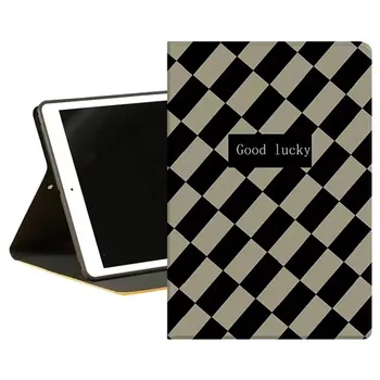 Черно-Белый Решетчатый Чехол Для iPad Mini1 2 3 Из Искусственной Кожи, Силиконовая Задняя Крышка Для Mini 4 5 6, Гальванический Пустой Держатель