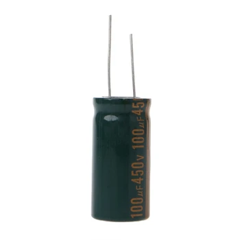 Электролитический радиальный конденсатор емкостью 450 В 100 мкФ с высокой частотой и низким ESR