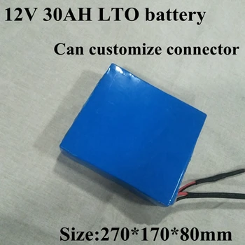 Аккумуляторная батарея LTO емкостью 12 В 30 Ач, литий-титанатная батарея BMS 6S 14,4 В для бытовой техники, ИБП для легкой газонокосилки + зарядное устройство 5A