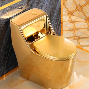 Туалет Керамический Гостиничный Бытовой Вилла Тухао Золотой Туалет Обычная Экономия Воды