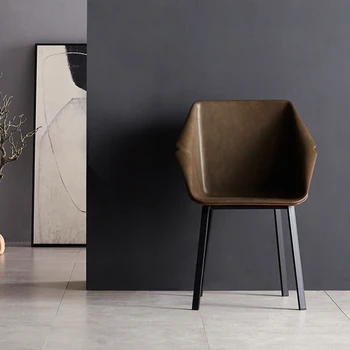 Легкий роскошный Обеденный стул в индустриальном стиле, Кожаное седло творческой личности, Стол для совещаний, Мебель