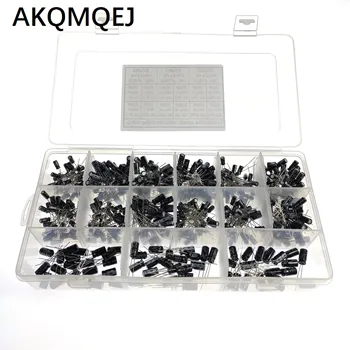 15 моделей, набор обычных электролитических конденсаторов 0,1 МКФ 50 В-470 МКФ 16 В 6 * 12, 540 коробок для образцов