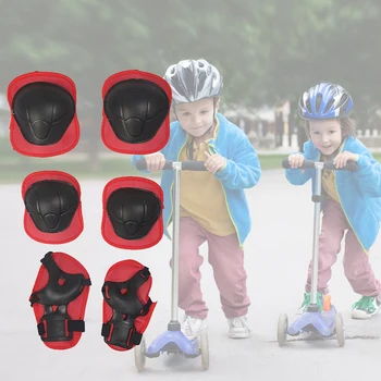 6ШТ Защитных принадлежностей для катания на коньках Многоразовые принадлежности для активного отдыха Детские наколенники Прочное велосипедное снаряжение Практичный набор снаряжения для катания на коньках