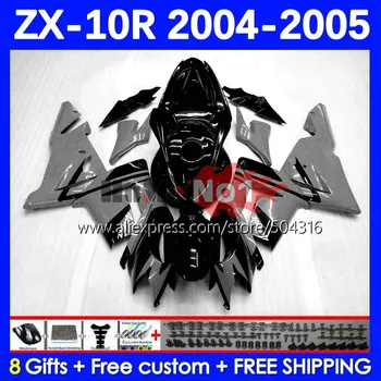 Обвес для KAWASAKI NINJA ZX-10 ZX 10R 10 R ZX-10R 04-05 71MC.96 1000CC ZX1000 CC ZX10R 04 05 2004 2005 Обтекатели серый черный
