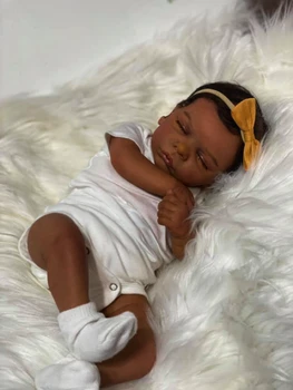19-дюймовые афроамериканские куклы-близнецы Romy Black Skin Reborn Baby, новорожденный с укорененными волосами, игрушка ручной работы, подарок для девочек