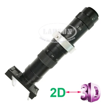 2D-3D Двойная модель стереоскопического стереоскопа 10X-180X C-MOUNT Стеклянный объектив для промышленного микроскопа Диаметр камеры 50/40 мм