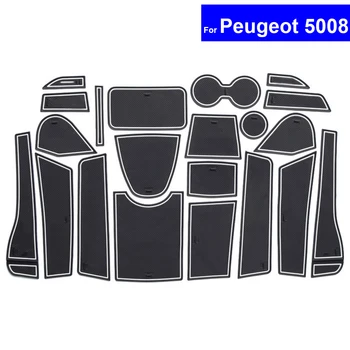 Нескользящие коврики для дверных проемов автомобиля Ковры для ворот Подставки для подстаканников для Peugeot 5008 Коврик для дверных проемов Бесплатная доставка