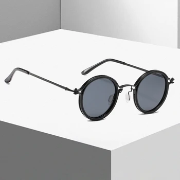 Солнцезащитные очки для мужчин и женщин Модные Круглые очки Брендовая дизайнерская обувь Винтажные солнцезащитные Очки Высокое Качество oculos de sol masculino