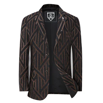 Новый мужской осенний блейзер больших размеров, Зимняя утолщенная Золотая куртка, костюм из соболя, Высококачественное деловое повседневное пальто, мужчина