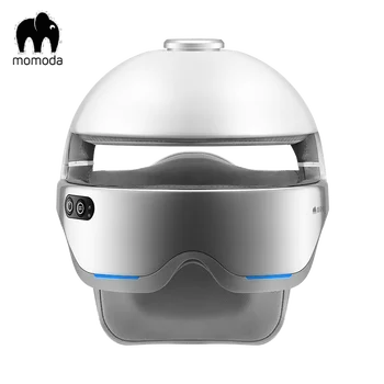 Умный массажный шлем Momoda 3-в-1 для массажа головы, глаз и шеи Массаж головы Компрессия Подушки безопасности для глаз Вибрация шеи