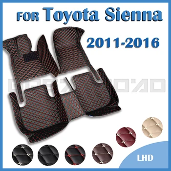 Автомобильные коврики для Toyota Sienna Восьмиместный 2011 2012 2013 2014 2015 2016 Пользовательские автомобильные накладки для ног Автомобильный ковер в салоне
