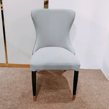 Современный Простой обеденный стул с мягкой обивкой, Табурет для домашнего стола, Мебель для отдыха в отеле в скандинавском стиле Со спинкой