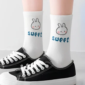 Женские носки Японские носки-трубки с животными Каваи, модный мультяшный милый персонаж, Милые носки для скейтбординга в стиле Харадзюку, забавные носки для женщин