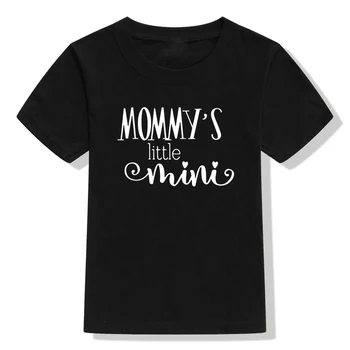 Забавная футболка для маленьких девочек с мини-принтом, модные детские футболки Унисекс с коротким рукавом, футболки для малышей, наряды