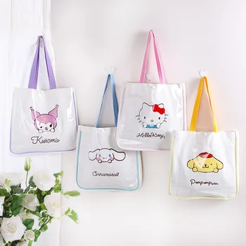 Sanrio Hello Kitty, новая сумка для девочек и мальчиков, милая мультяшная вышивка, сумка для хранения куклы My Melody, холщовая сумка, сумка Kuromi