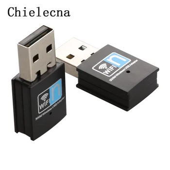 Chielecna 300 Мбит/с USB Wifi Адаптер Сетевой Карты Беспроводной Wifi ТВ Передатчик Антенна Мини USB Маршрутизатор WI-Fi LAN Адаптер Интернет