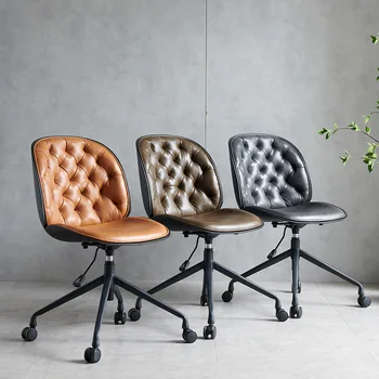 Компьютерное кресло, удобное для длительного сидения офисного персонала, подъемное вращающееся кресло, простой рабочий стол в скандинавском стиле, спинка домашнего стула