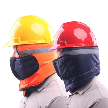 зимняя подкладка для шлема, теплая шапка для строительной площадки, зимняя подкладка для шлема, зимняя хлопковая шапочка и маска