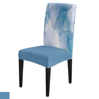 Чехол для стула с градиентным принтом Marble Line, обеденный зал, банкет, Свадебная вечеринка, эластичные чехлы для стульев на сиденье