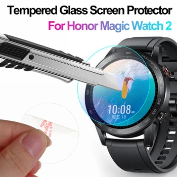 Защитная пленка из закаленного стекла с 3D изогнутым краем для Huawei Honor Magic Watch 2, 46-миллиметровая защита экрана смарт-часов, защитная ЖК-пленка